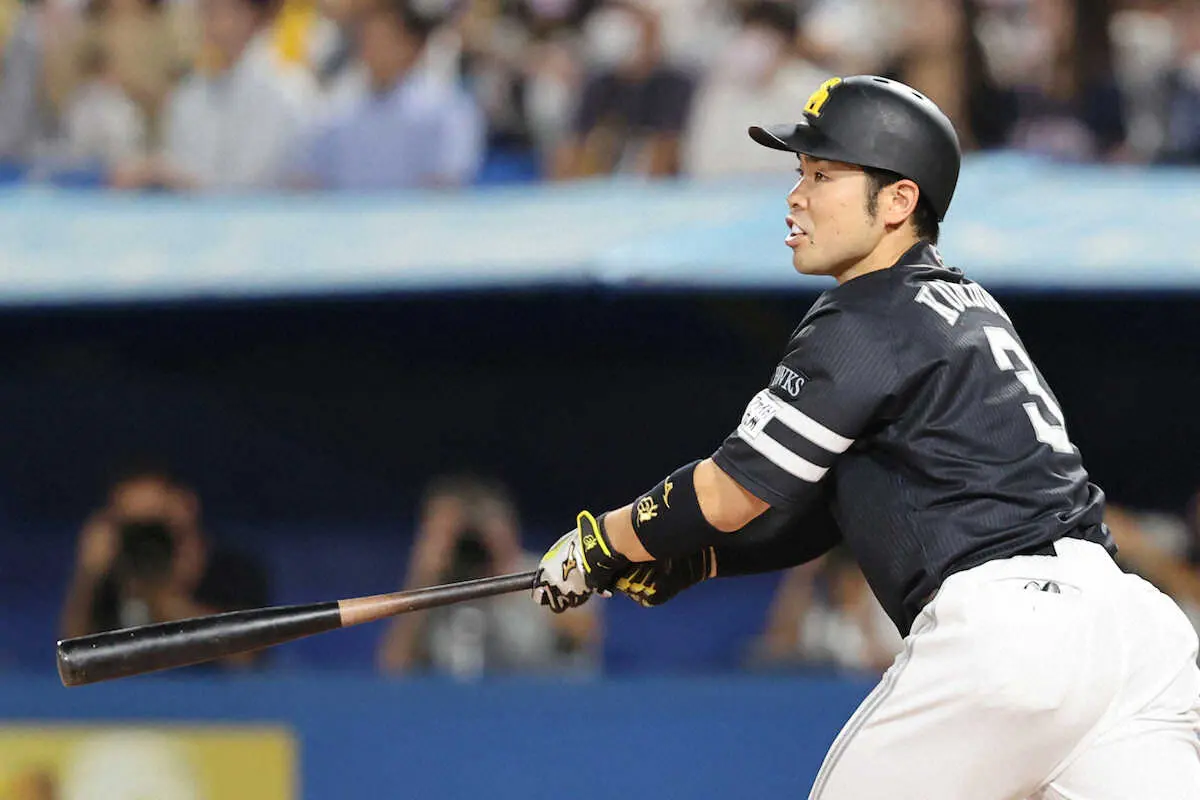 【画像・写真】ソフトB・近藤「どうやって打ったか覚えていない」9号2ラン　外角スライダーを逆方向の左翼へ