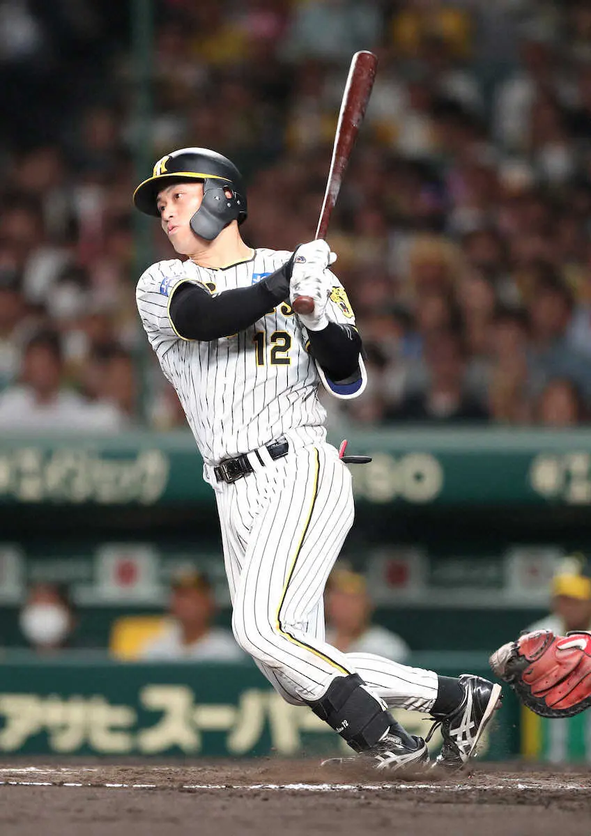 【画像・写真】阪神　オリックス・山本からの2安打はいずれも7番・坂本が放つ　「追い込まれたらきつい」