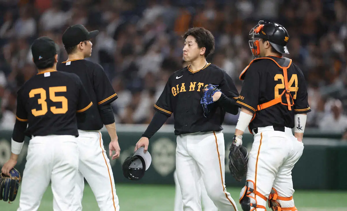 【画像・写真】巨人・大勢　危険球退場　中川「バクバク」後続抑えた