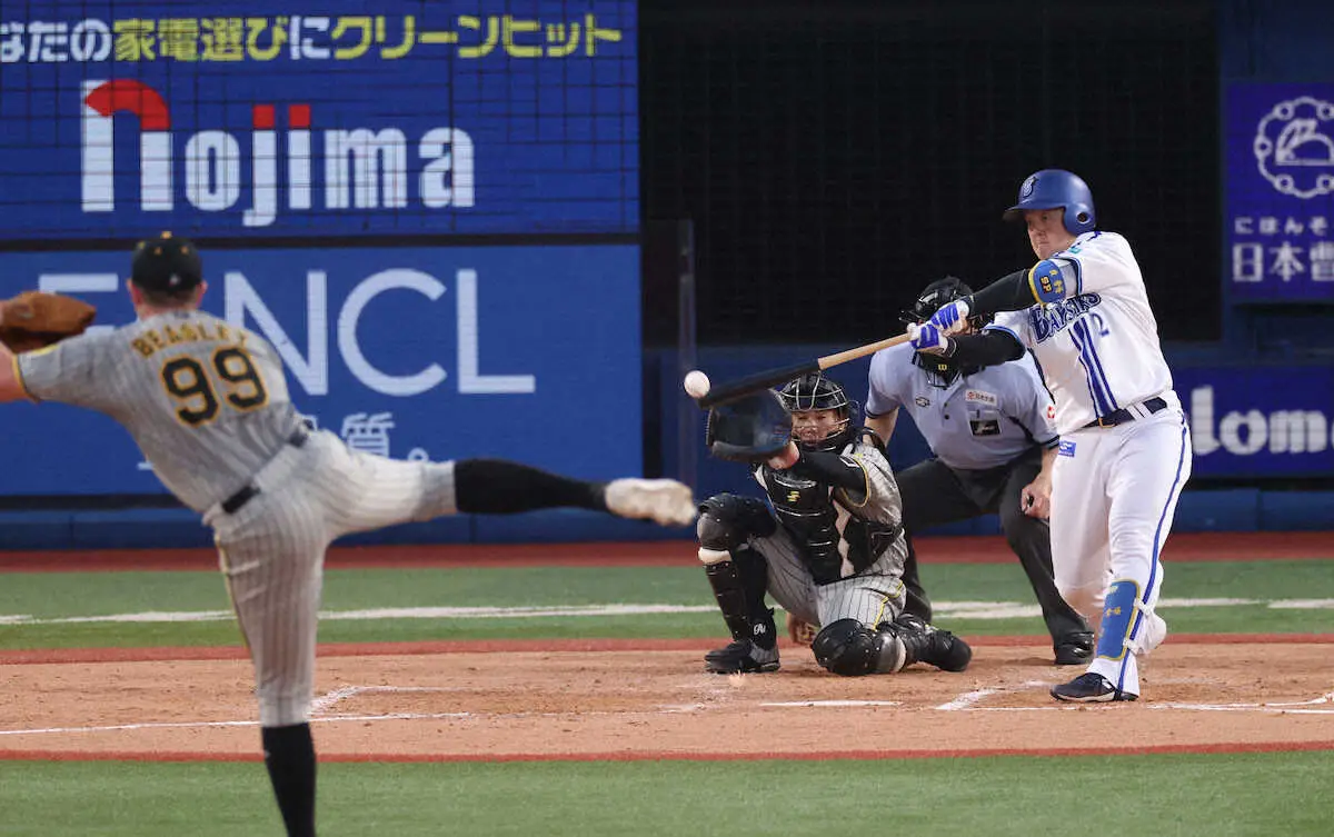【画像・写真】DeNA・牧　これぞ4番!今季10度目V打　2死から見せた勝負強さ「積極的にいけたのがよかった」