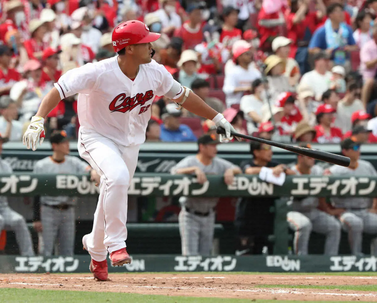 【画像・写真】広島・末包が貴重な追加点もたらす適時打　新井監督「成長している」4試合ぶりの先発起用に応えた