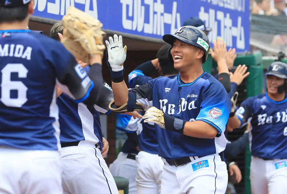 【画像・写真】西武ドラ1蛭間がプロ初本塁打となる先制3ラン　早大先輩の楽天・早川撃ち「まさか早川さんから」