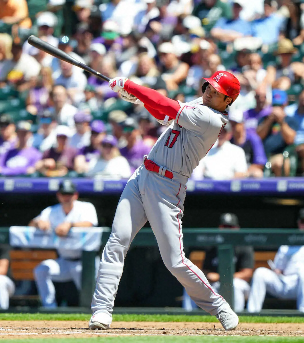 【画像・写真】大谷翔平　23度目マルチ、3試合連続安打＆打点も…　チームは25点→3点で連勝ならず、PO圏外へ