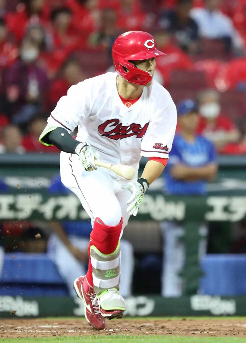 【画像・写真】広島・西川　先制打含む2安打2打点「みんながつないでくれたので」25度目マルチでリーグトップ86安打