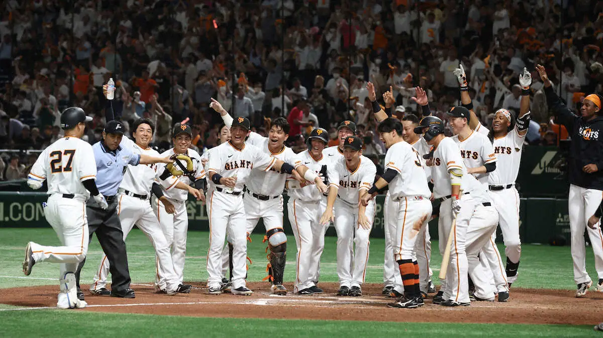 【画像・写真】巨人が今季7度目サヨナラ勝ち！　岸田びっくり代打サヨナラ弾　首位阪神と4・5ゲーム差に