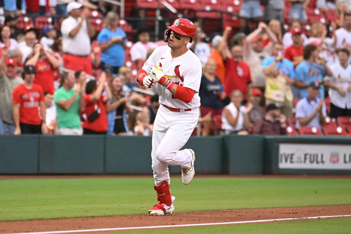 【画像・写真】カージナルス・ヌートバー　先頭打者バックスクリーン弾！ダブルヘッダーで3安打3得点