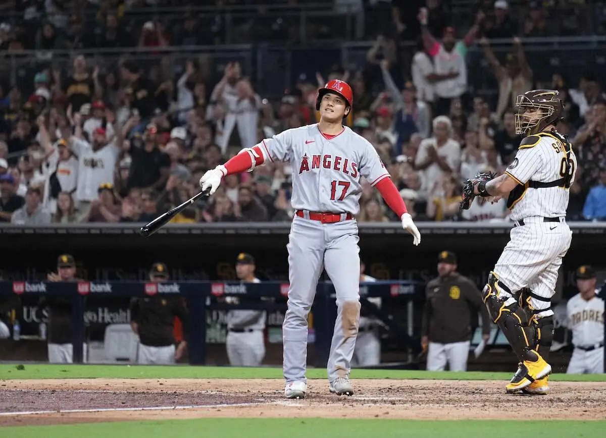 【画像・写真】大谷翔平は空振り三振も…エ軍追い上げムードで敵地球場でノリノリJ-POP「誰の選曲」「何で」