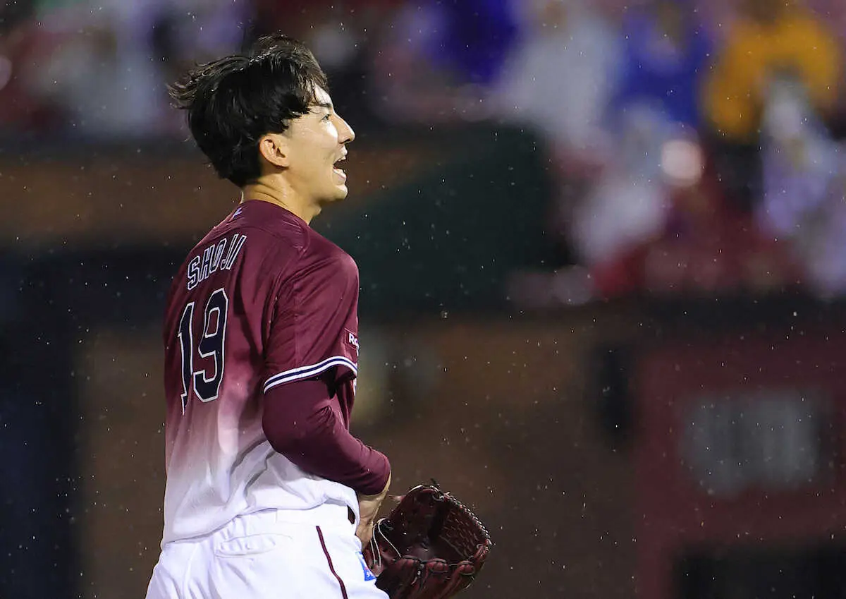 【画像・写真】楽天ドラ1荘司康誠が初勝利　雨中でのオリックス撃破で“御前試合敗戦ショック”振り払った