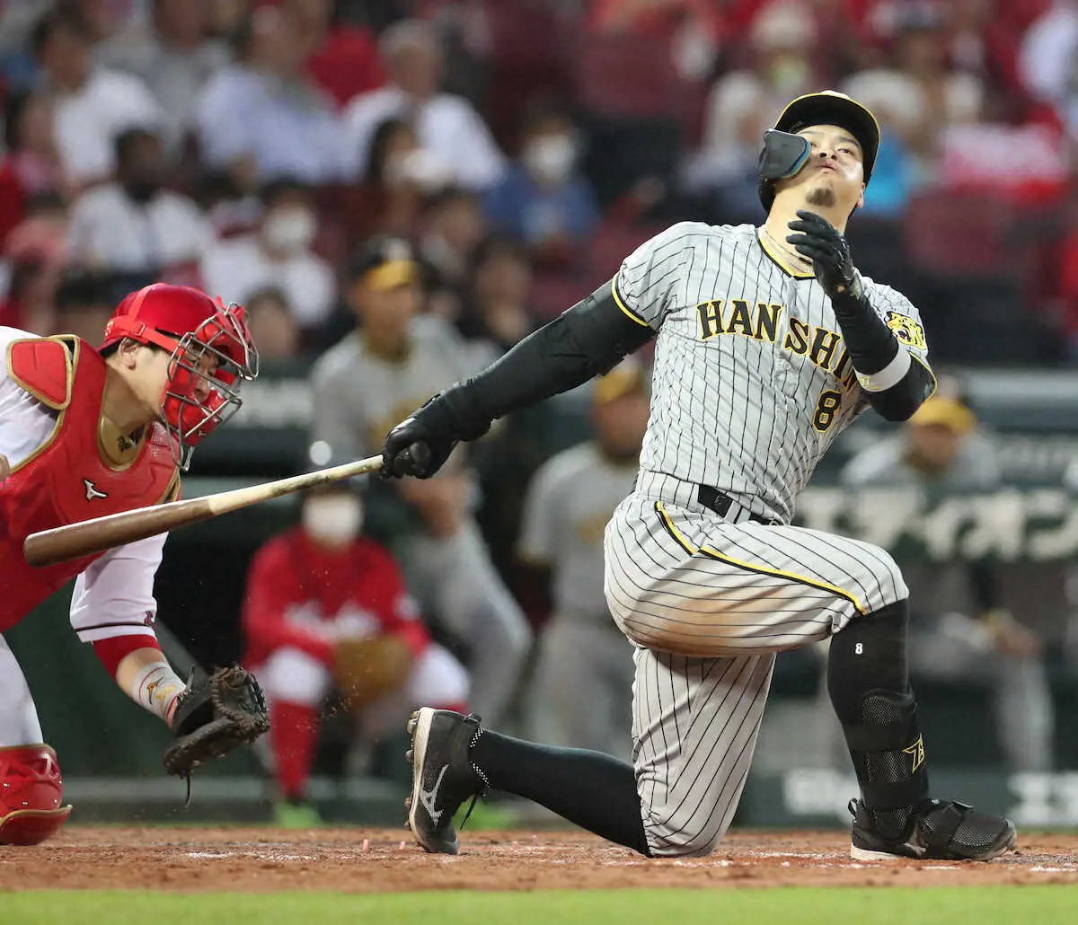 【画像・写真】阪神・佐藤輝　1軍復帰即先発も4タコ3三振　打撃感覚は前向き「感じは良かった」