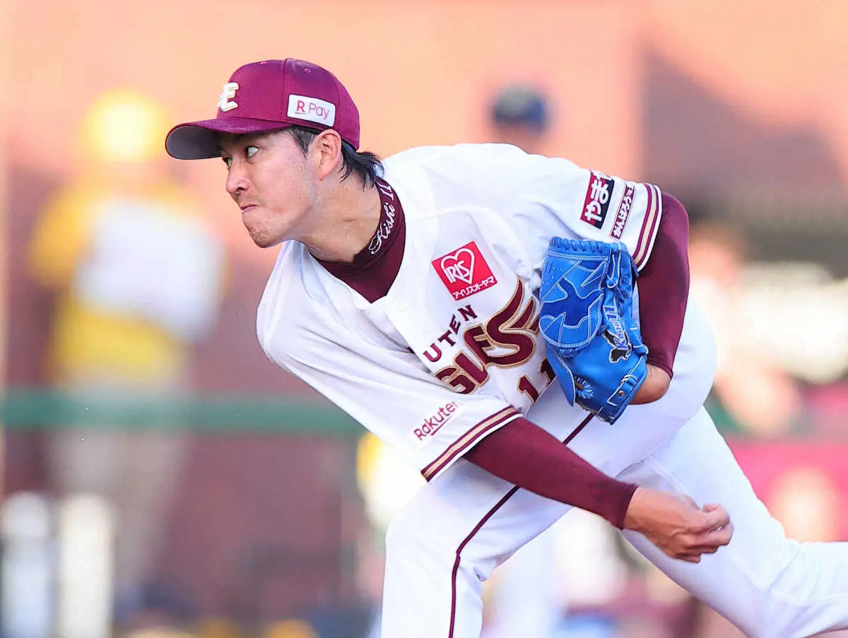 【画像・写真】楽天・岸　18歳下の舜平大に見せつけた円熟の投球術　7回2/3無失点、気迫の今季最多114球熱投