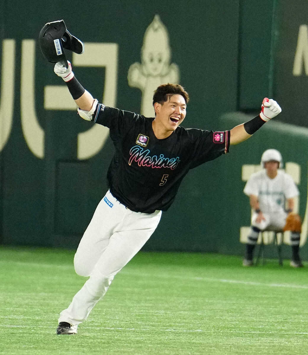 ロッテ・安田が自身初のサヨナラ安打「野球人生で一番うれしいぐらい 