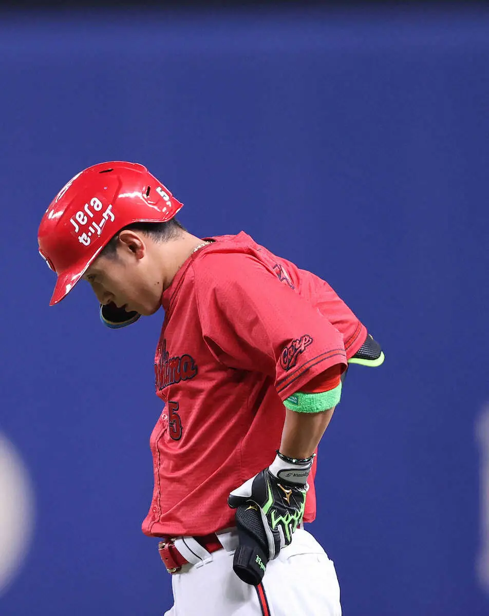 【画像・写真】広島・西川の1試合2併殺打はプロ8年目で初めて　打線沈黙で8度目零敗