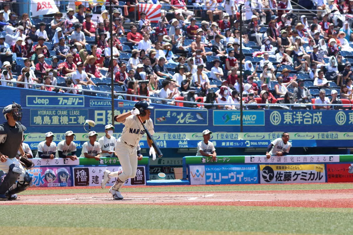 【画像・写真】習志野　美爆音の勢い初戦突破　栗山は先制打含む2安打3打点「吹奏楽部の応援があったから勝てた」