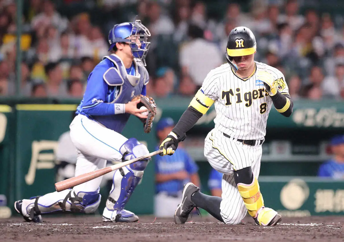 【画像・写真】阪神・佐藤輝が2度の好機で連続三振…甲子園にため息漏れる