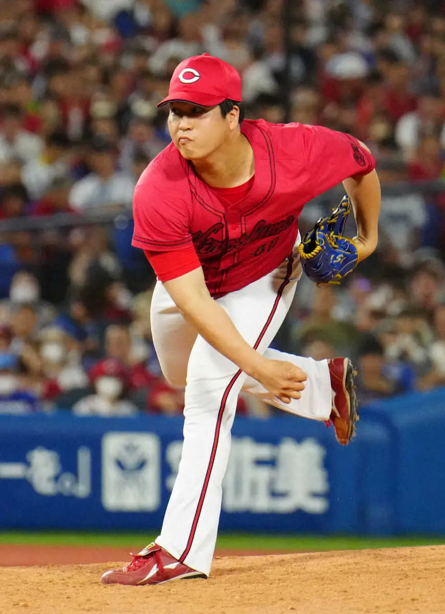 【画像・写真】＜D・広＞広島3番手の矢崎（撮影・島崎忠彦）