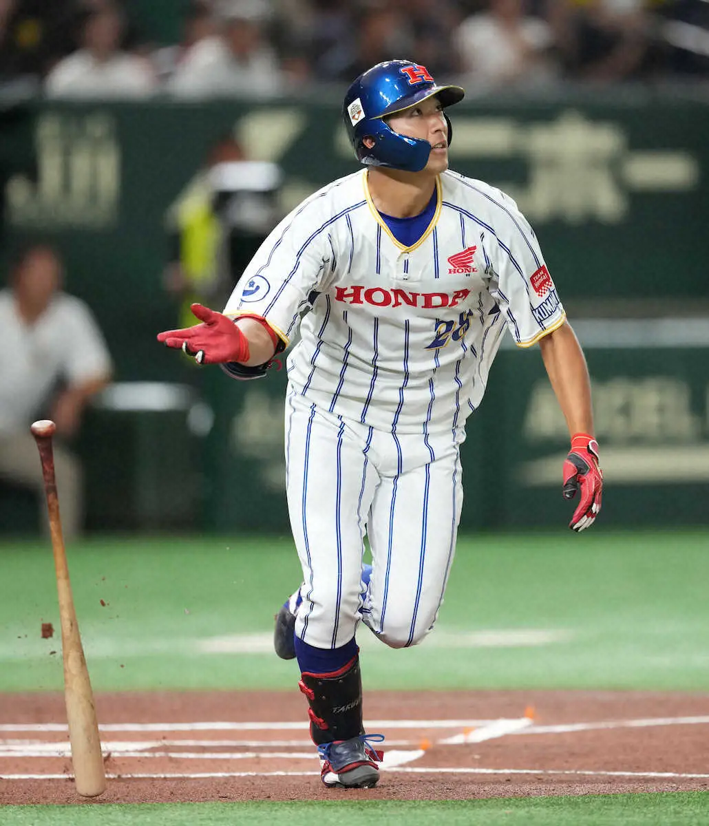 【画像・写真】Honda熊本・山本卓　3年ぶり先頭打者弾含む3安打3打点「ドームに来ると調子が上がる」
