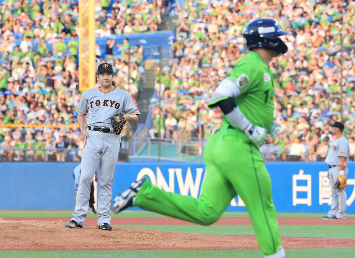 【画像・写真】巨人・菅野　自己最短1/3回で6失点KO　村上に3ラン、内山に2ラン被弾　7回零封から中8日で悪夢