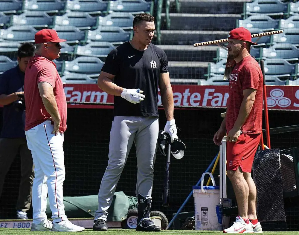 【画像・写真】ジャッジ呆然…大谷3戦連発35号同点弾！ヤ軍ベンチもあんぐり　「ガチで引いてる」ネットはしびれた