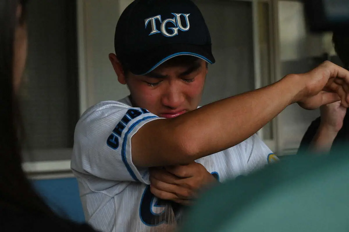 【画像・写真】東京学館浦安・谷Jr.佳亮 3戦連発ならず　敗退に涙…大学で「頑張りたい」