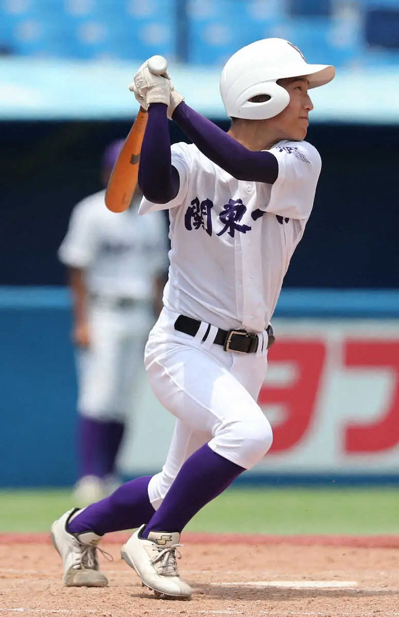 【画像・写真】関東第一　二刀流1年生・坂本が大勝貢献！3回に右犠飛も「全然満足していない」