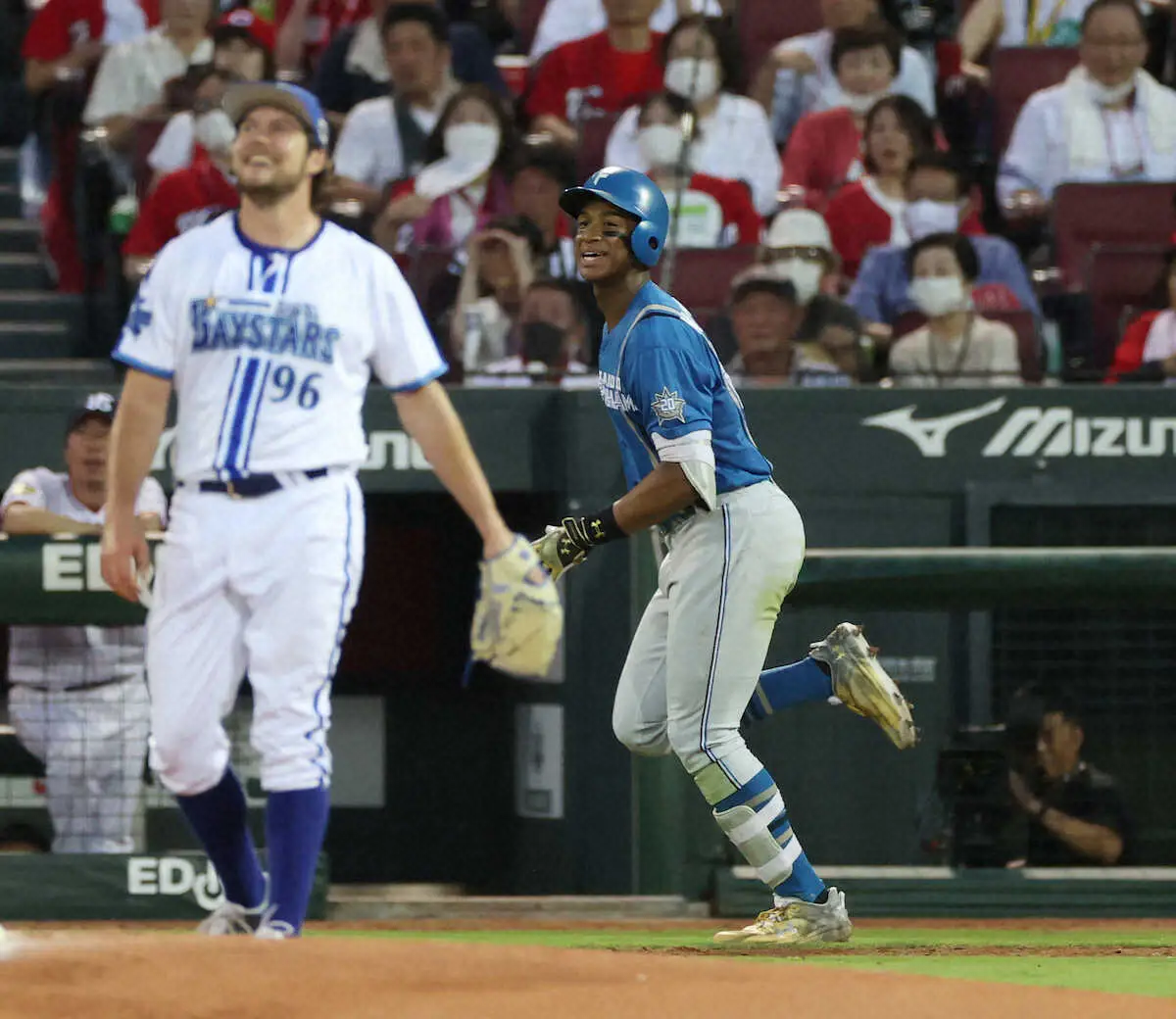 【画像・写真】【球宴】万波中正が史上初の初出場から2戦連発！バウアーの球種予告直球撃ち　ファン歓喜「おっと涙が」