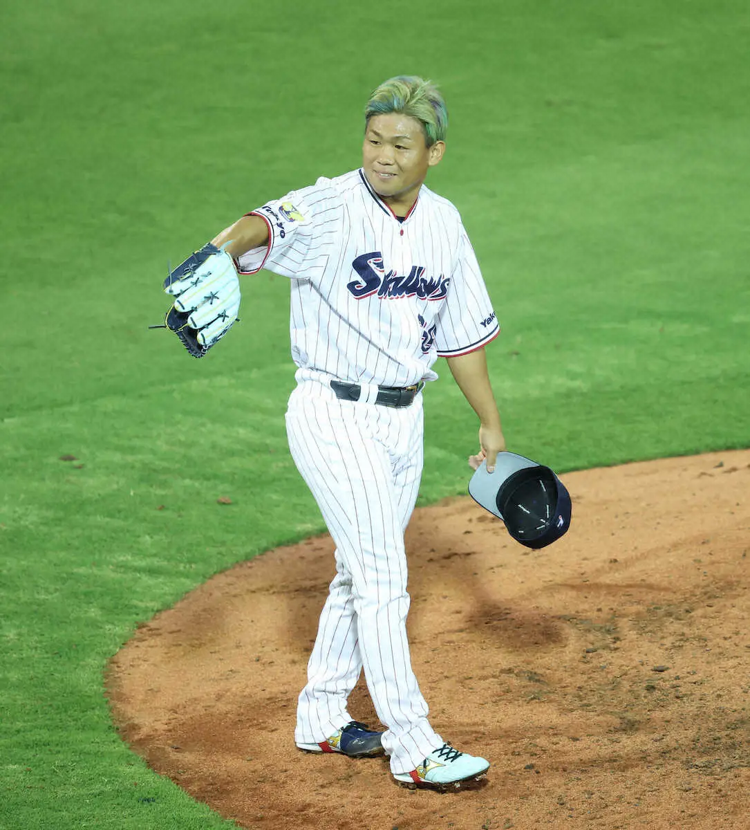 【画像・写真】【球宴】田口　3者凡退の完璧投球！今回限定の12色ヘアスタイルに満足「しっかり仕上げられた」
