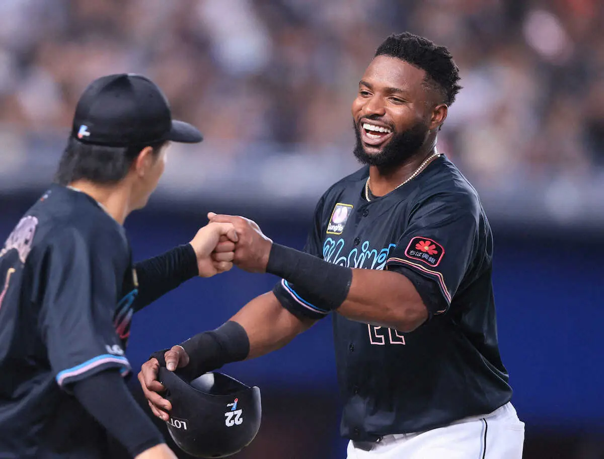 【画像・写真】ロッテの4番だ！ポランコが3打点　西野が6回1失点で7勝目に吉井監督「無事に投げられてよかった」