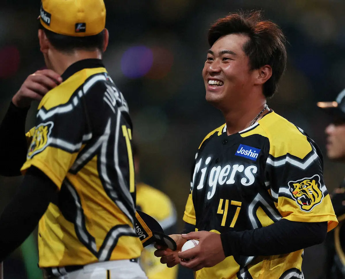 【画像・写真】阪神・桐敷　昇格即救援勝利でプロ2勝目「思い切って投げるしかなかった」ピンチで秋広を三振斬り