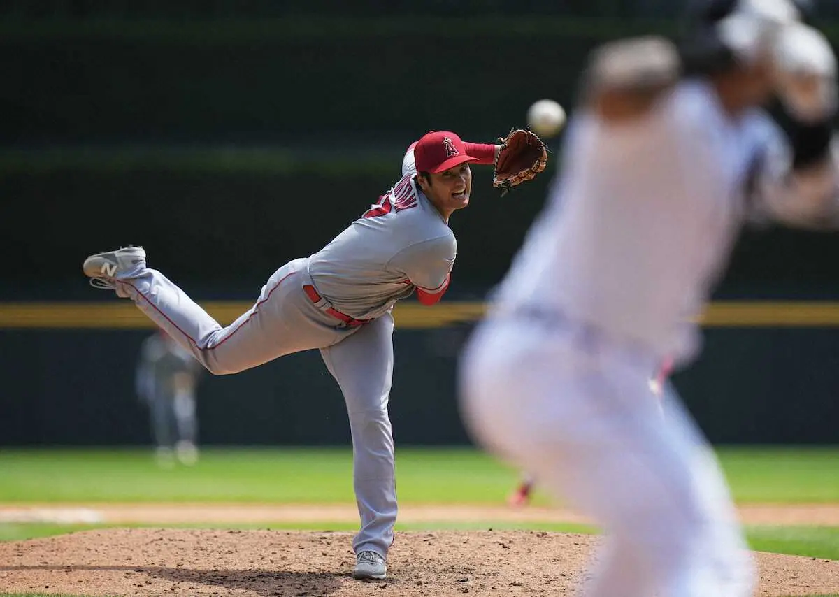 【画像・写真】＜タイガース・エンゼルス＞エンゼルス先発・大谷（撮影・沢田　明徳）