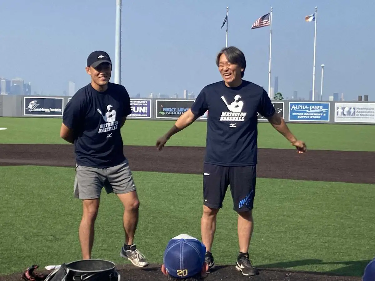 【画像・写真】松井秀喜氏　柵越え披露も「そろそろ打てるか怪しい」　独立Lで野球教室