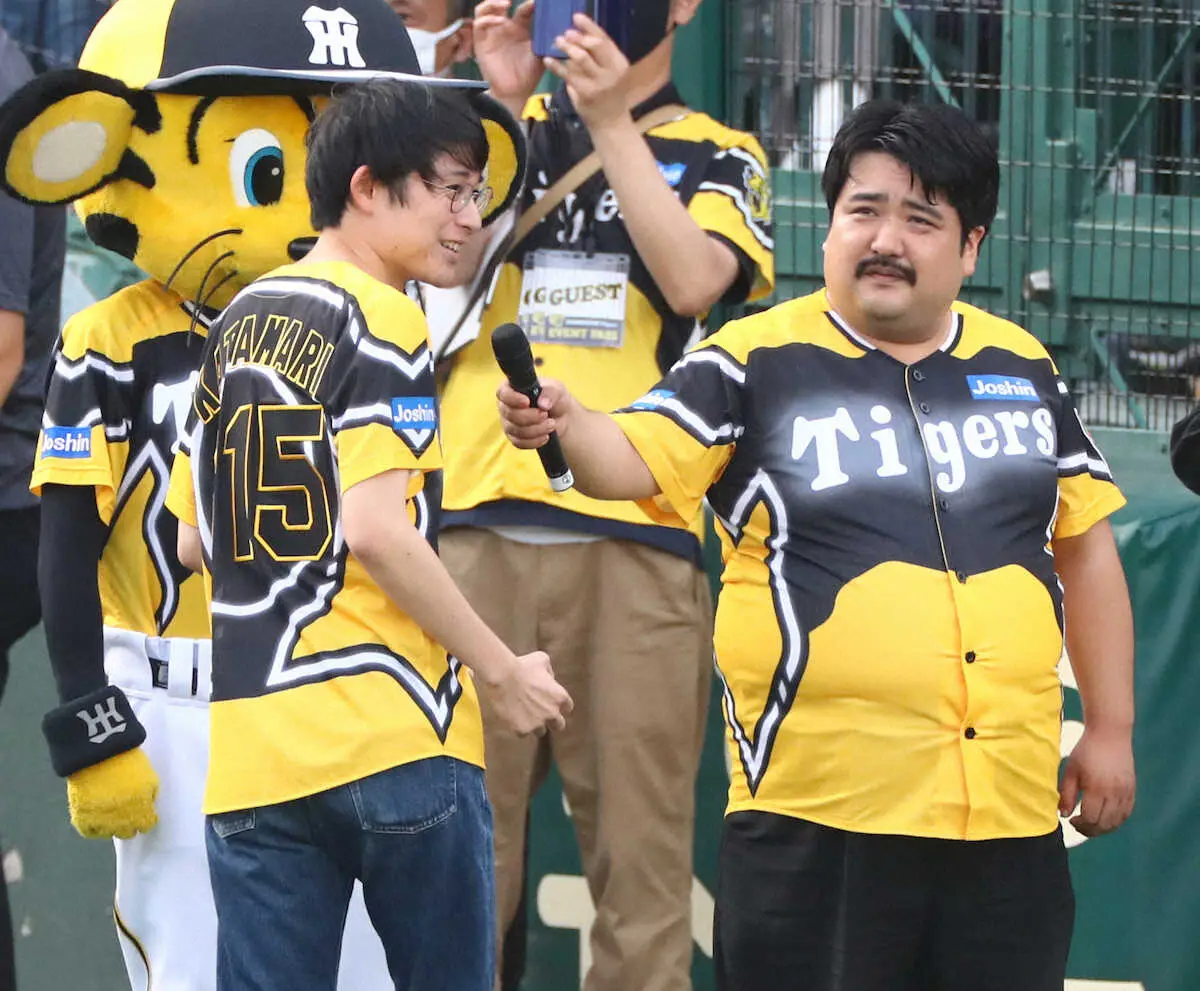 【画像・写真】お笑いコンビ「空気階段」が甲子園に初登場　もぐらが渾身ボケ「ロッテファンとか言ってましたけど…」