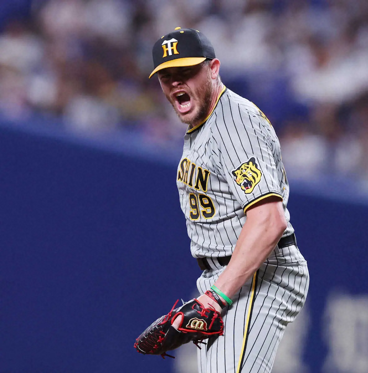 【画像・写真】メッセンジャーの再来!?　阪神・ビーズリーに岡田監督も納得「次もいかんと」先発転向3戦目の来日初星　