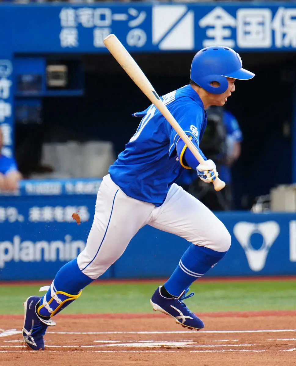 【画像・写真】中日・岡林、敗戦にも存在感　初回先頭安打で連続安打試合「21」に伸ばす　球団記録まであと4