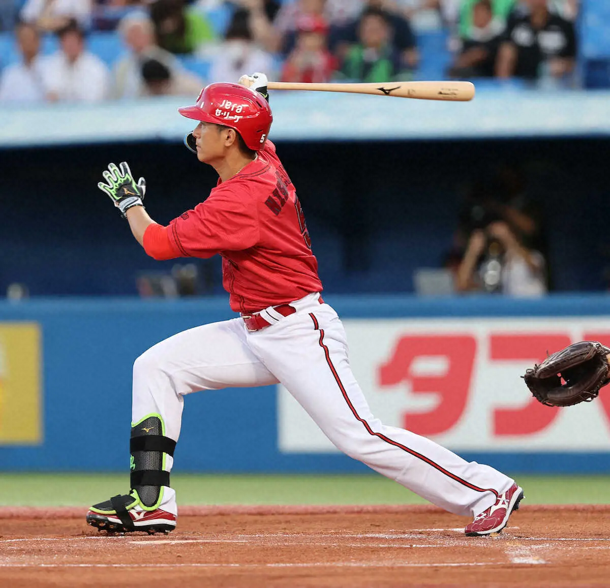 【画像・写真】広島敗れるも　西川4番復帰即タイムリー　右脇腹肉離れから1ヵ月「気合で打ちました」
