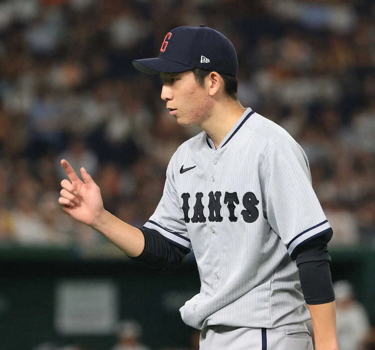 【画像・写真】巨人ヒヤリ…戸郷が梅野の打球を左スネに受けるも続投　2年前のコーチ「これが戸郷翔征です！」