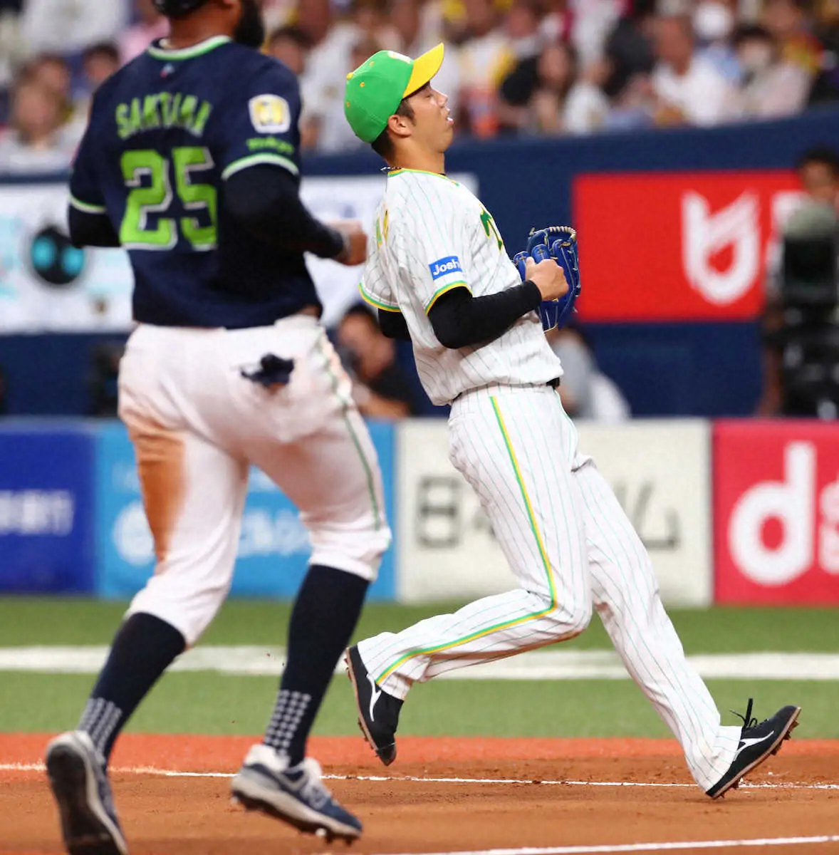 【画像・写真】阪神・青柳は5回3失点で降板…　投手・サイスニードに押し出し→暴投で失点の苦投