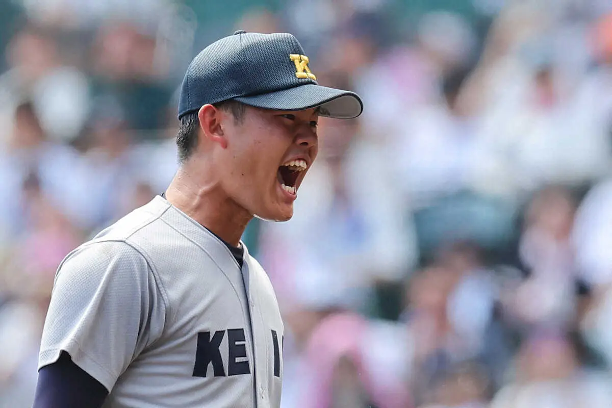 【画像・写真】【甲子園】慶応　95年越し広陵に雪辱で8強　107年ぶり頂点へ　今春涙の松井がリベンジ好救援