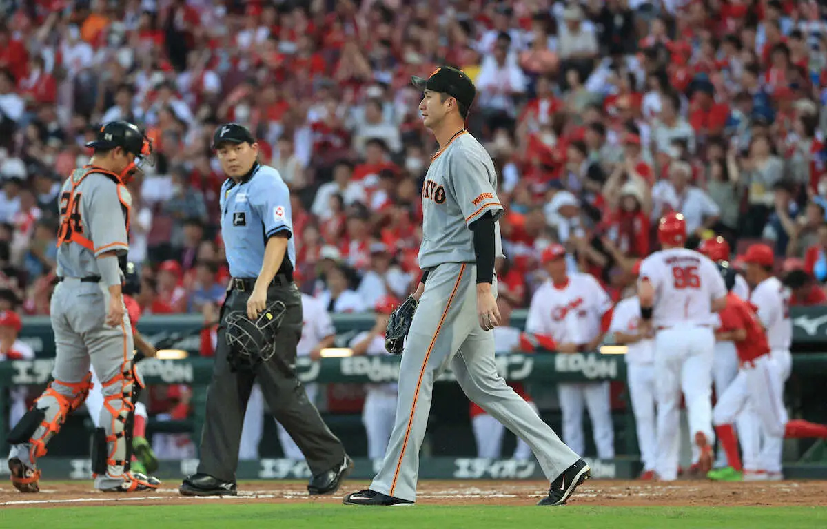 【画像・写真】あぁ巨人…まだ8月なのに広島戦負け越し決定　岡本和33号3ランも空砲　デビッドソンには7被弾目