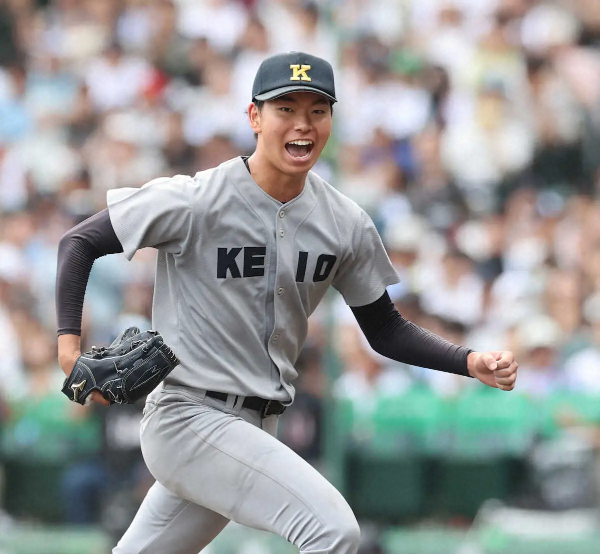 【画像・写真】【甲子園】慶応が5回に2死から一挙5点！福井、代打・安達らが適時打　5回からエース・小宅が登板