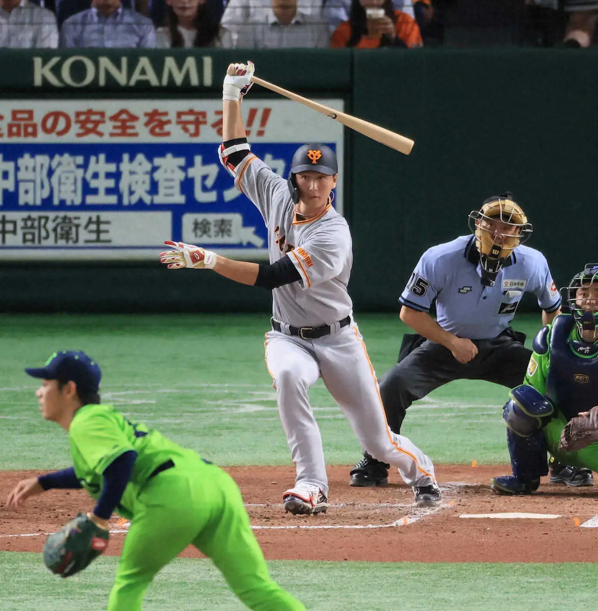 【画像・写真】巨人・秋広が11打席ぶり安打を放つ　7試合連続安打＆70日ぶり猛打賞から一転…久々の快音