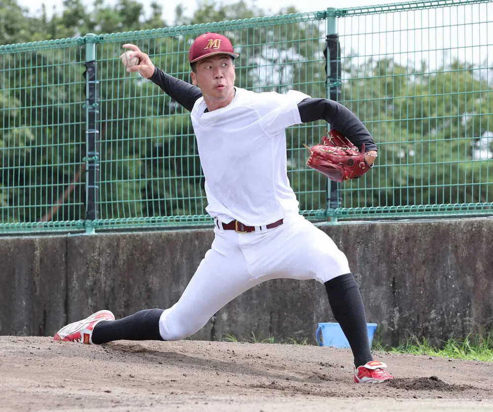 【画像・写真】名城大・松本　MAX153キロを誇る右腕は「令和の林昌勇」になれる逸材　心待ちにするドラフトの先に…