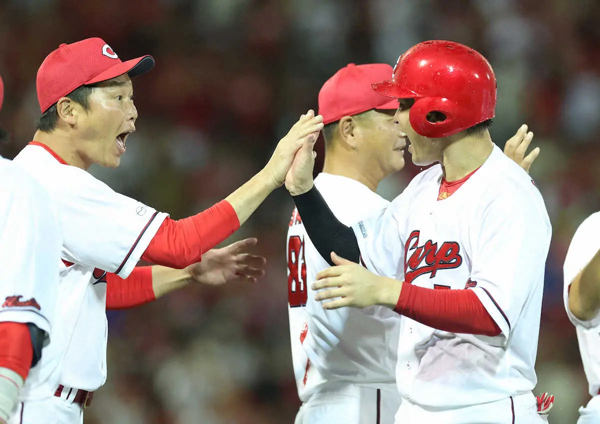 【画像・写真】広島　堂林がサヨナラ打　今季初めての「1番」で「一番」いい仕事「泥くさくいけたかなと」