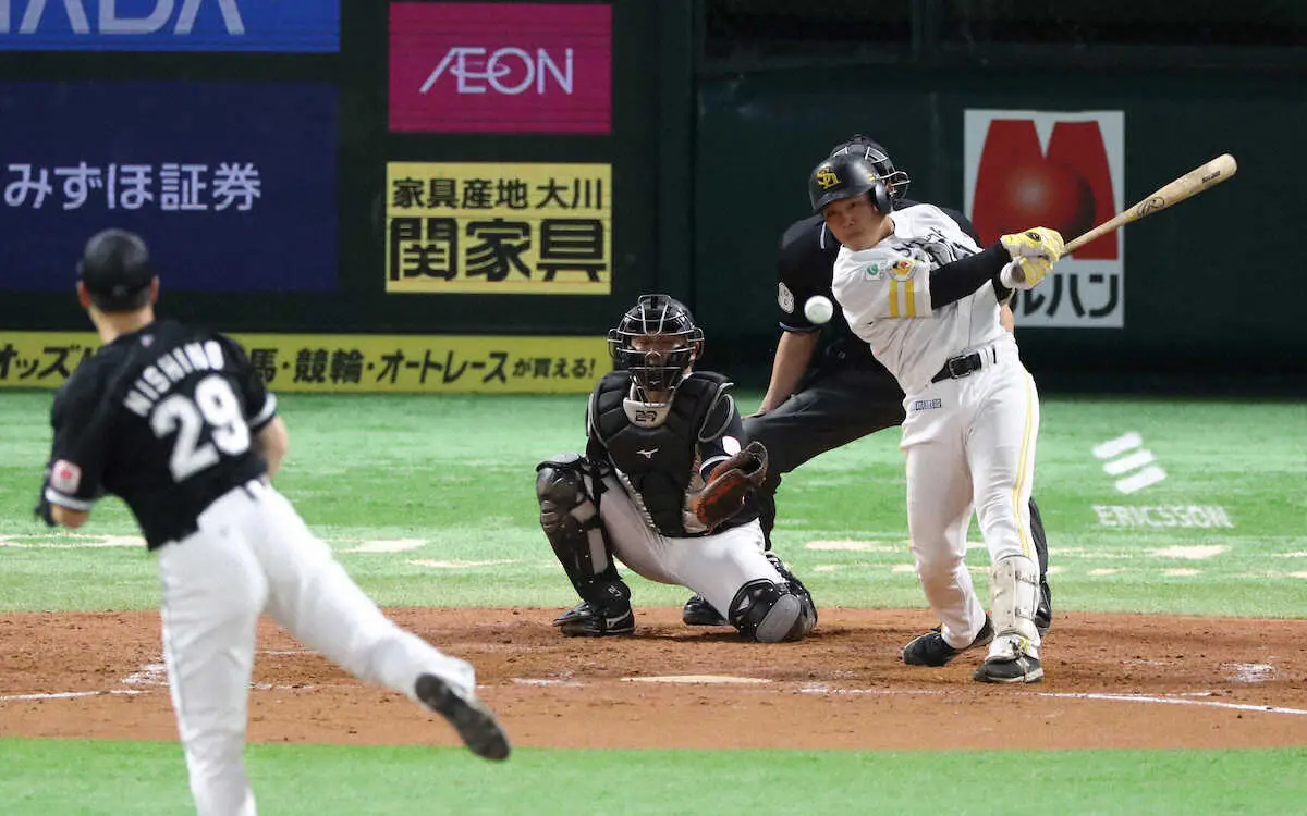 【画像・写真】ソフトバンク2020年ドラ1・井上朋也がプロ初スタメン初安打初得点を記録　花咲徳栄出身の20歳