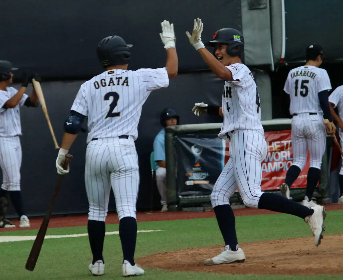 【画像・写真】【U18W杯】日本が7―1で韓国撃破！仙台育英・山田脩也が左越えソロ「チームに勢いがついたと思う」