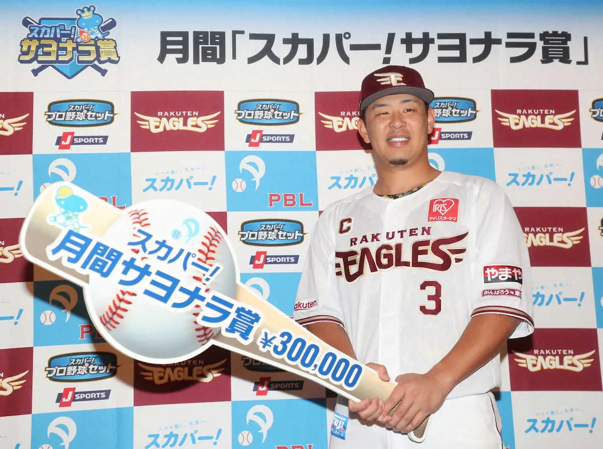 【画像・写真】8月度「スカパー！サヨナラ賞」　中日・宇佐見が初受賞　楽天・浅村は4度目受賞