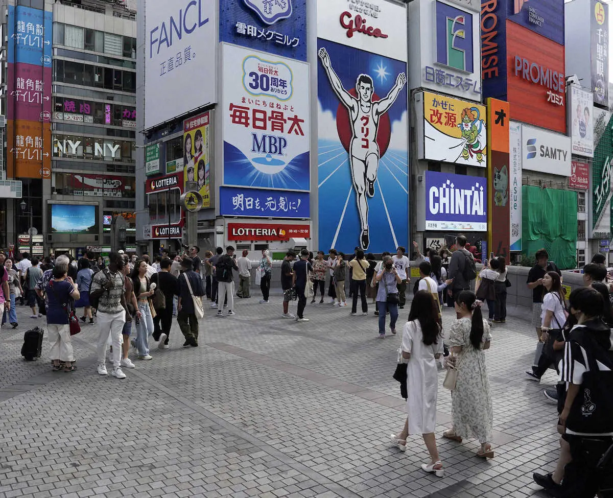 【画像・写真】＜阪神＞15時頃の落ち着いた様子の道頓堀　（撮影・中辻　颯太）