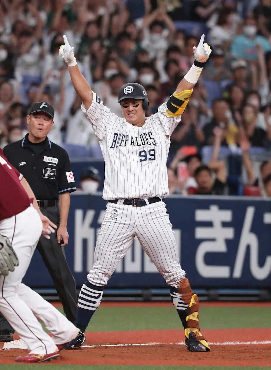 【画像・写真】オリックス・ラオウが8回決勝三塁打　6回には中犠飛　どうしても打ちたい理由があった