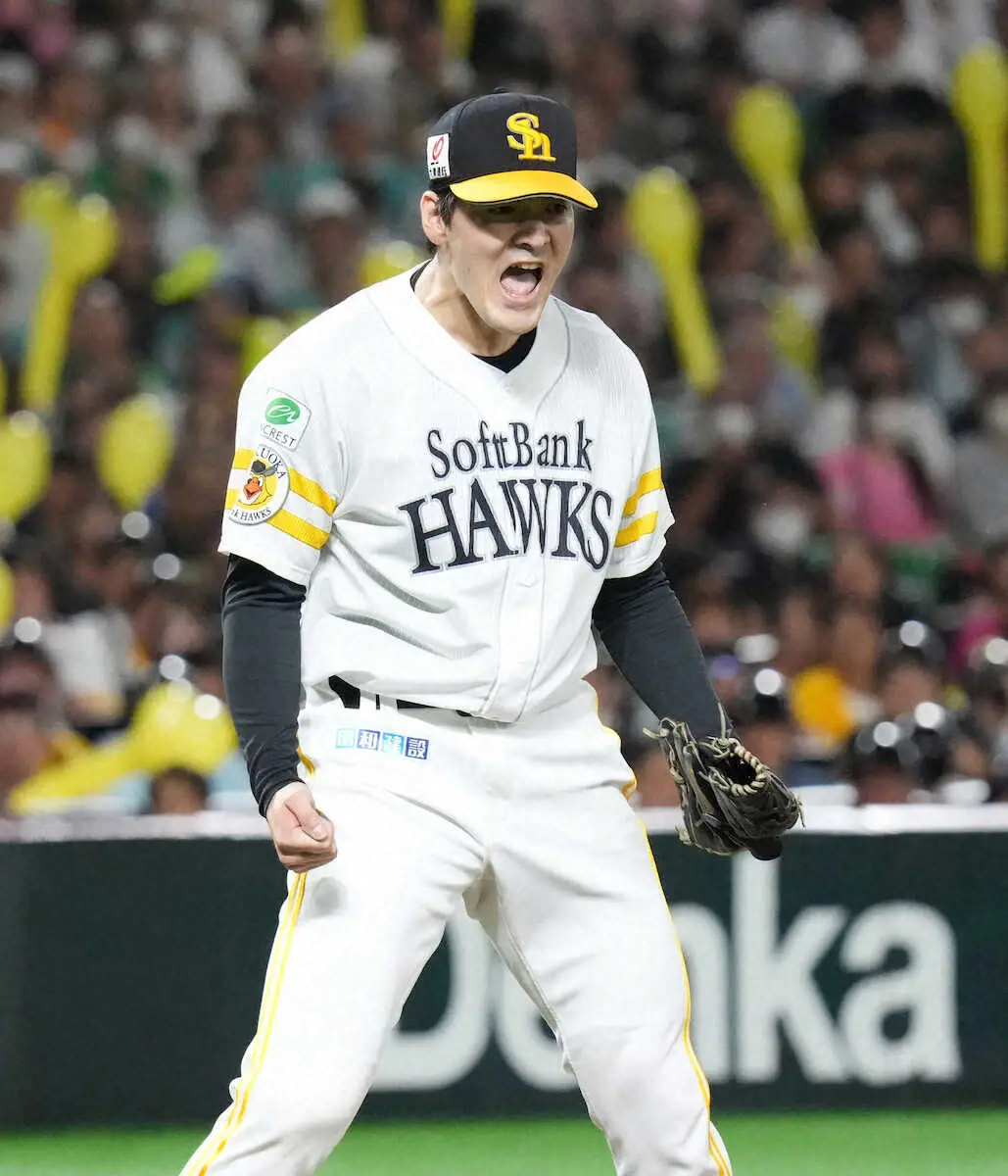 【画像・写真】ソフトB・有原ほえた！「ピンチで三振を取りたいと」チームトップ9勝目