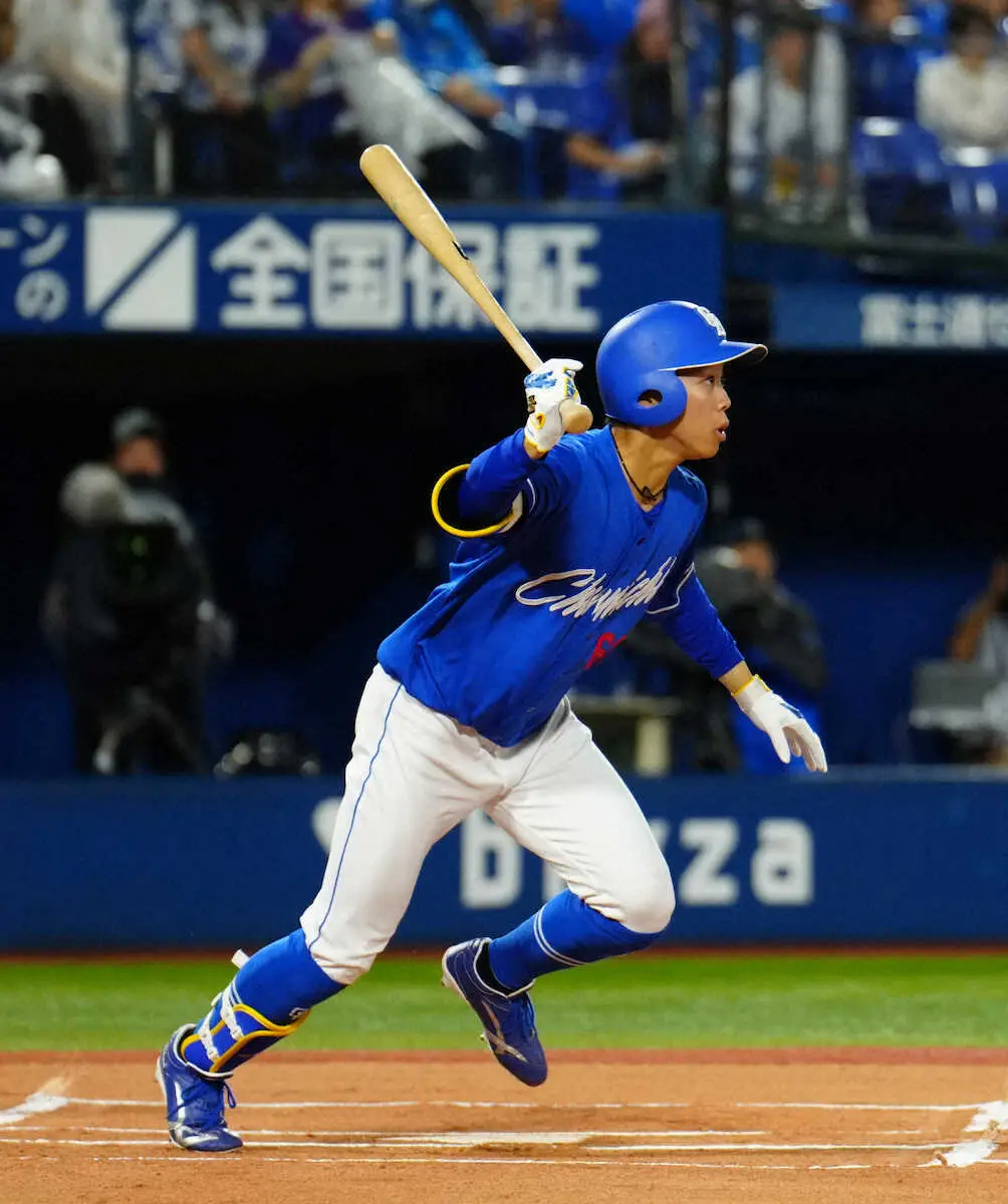 【画像・写真】中日・岡林　降雨ノーゲームで安打が幻も「やるだけです」