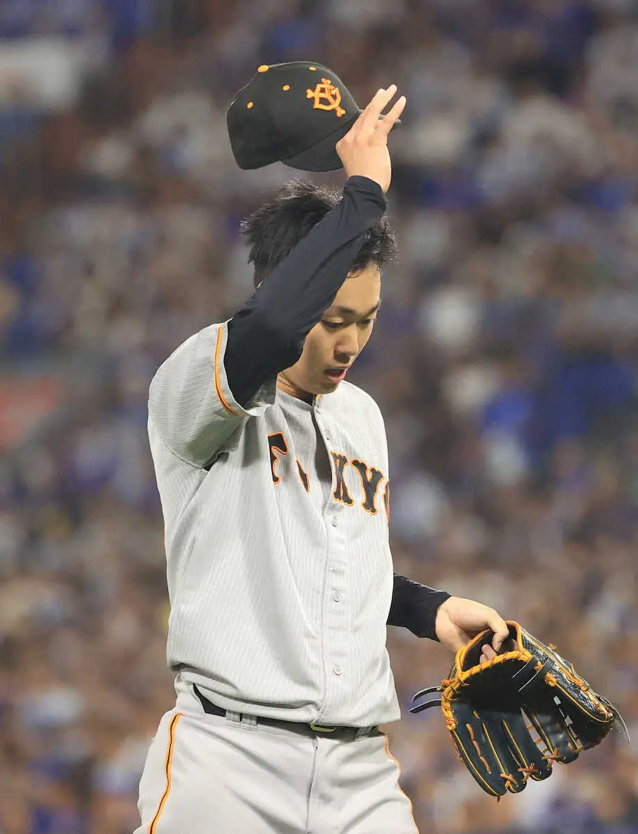 【画像・写真】巨人・山崎伊　また“完投負け”5敗目　初の2桁勝利遠く…6試合連続白星逃す